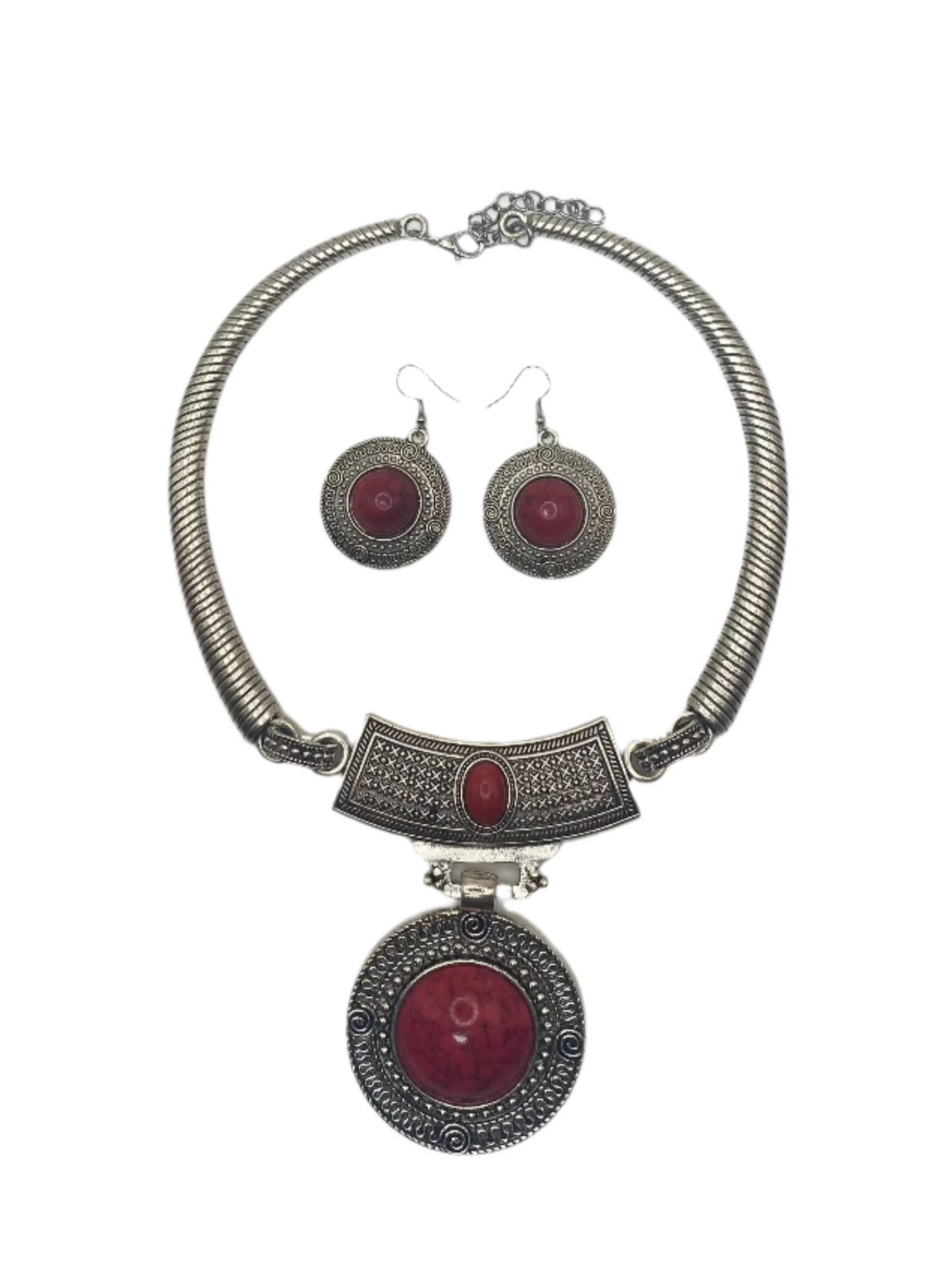 Misty Blue Scarlett - Vintage Look Necklace Set