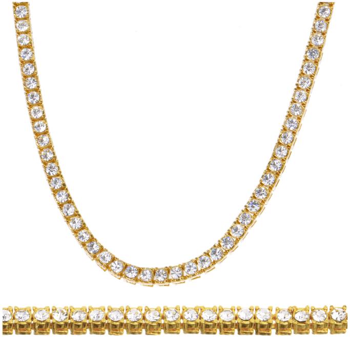 Misty Blue Julien - One Line Tennis Necklace