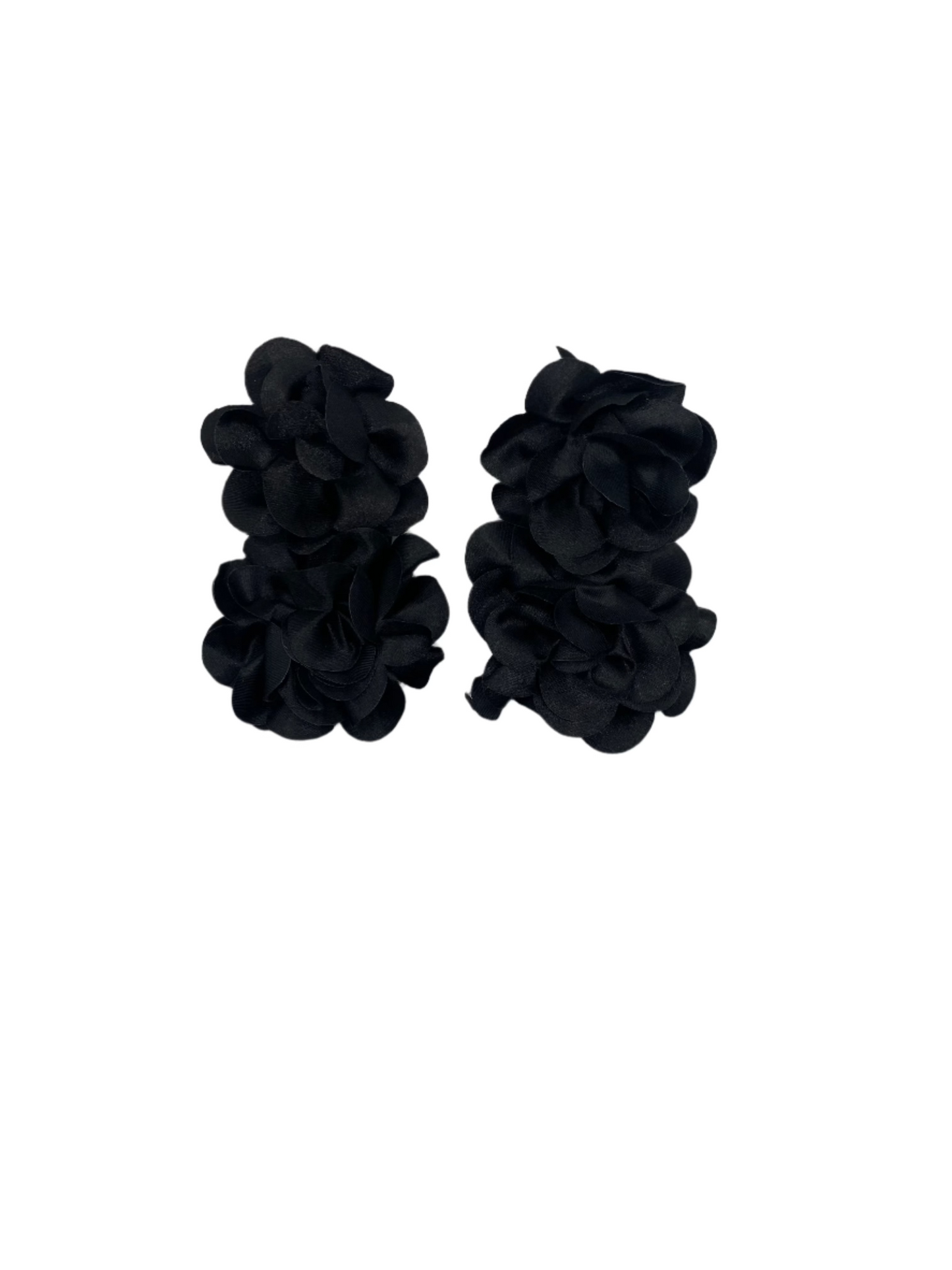 Misty Blue Jazell - Fabric Flower Pierced Earrings