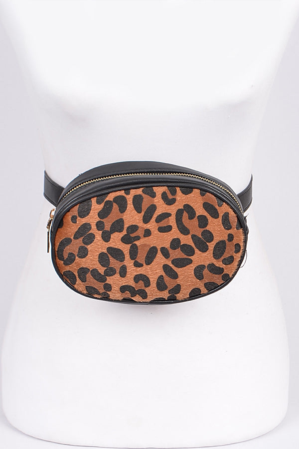 Misty Blue Zora - Animal Print Fanny Pack