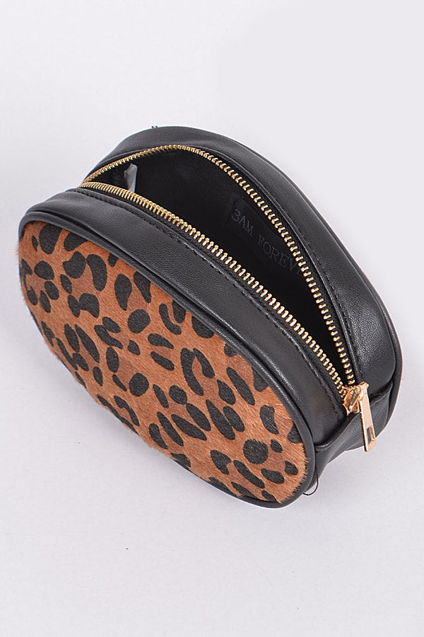 Misty Blue Zora - Animal Print Fanny Pack