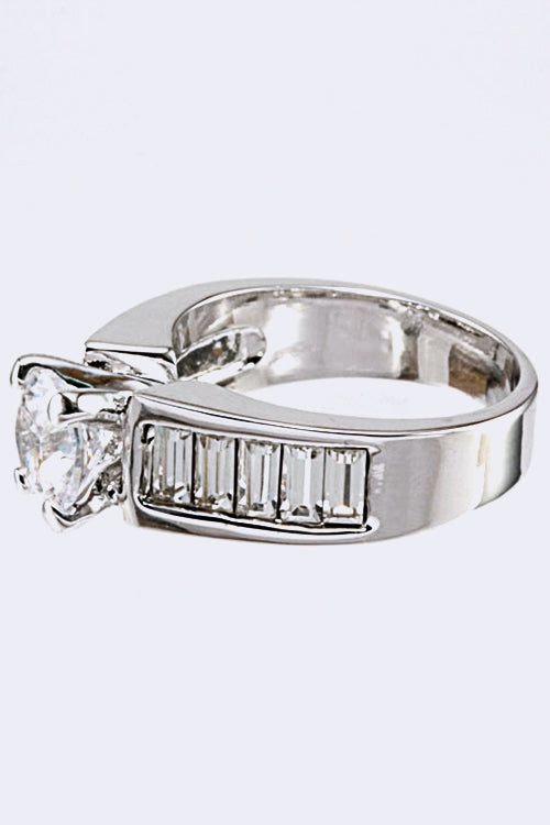 Misty Blue Consuela - Round Center Engagement Ring