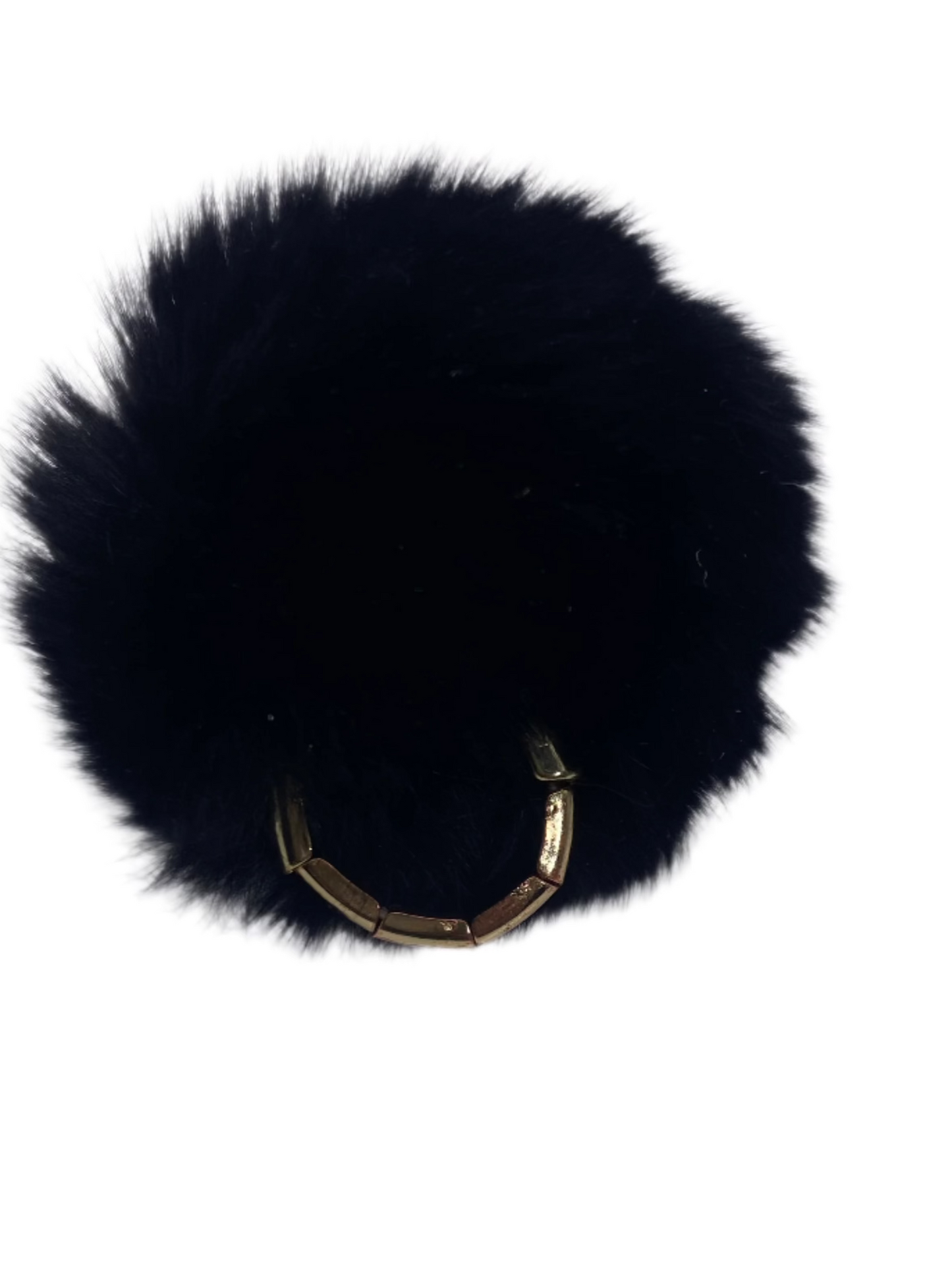 Misty Blue Caroline - Puff Faux Fur Ring