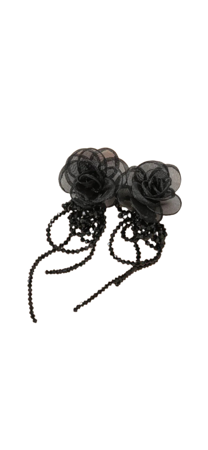 Misty Blue Mavis - Flower Bloom Pierced Earrings
