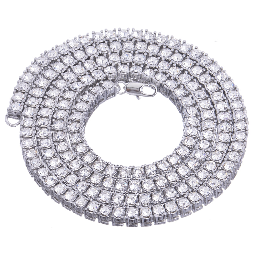 Misty Blue Julien - One Line Tennis Necklace