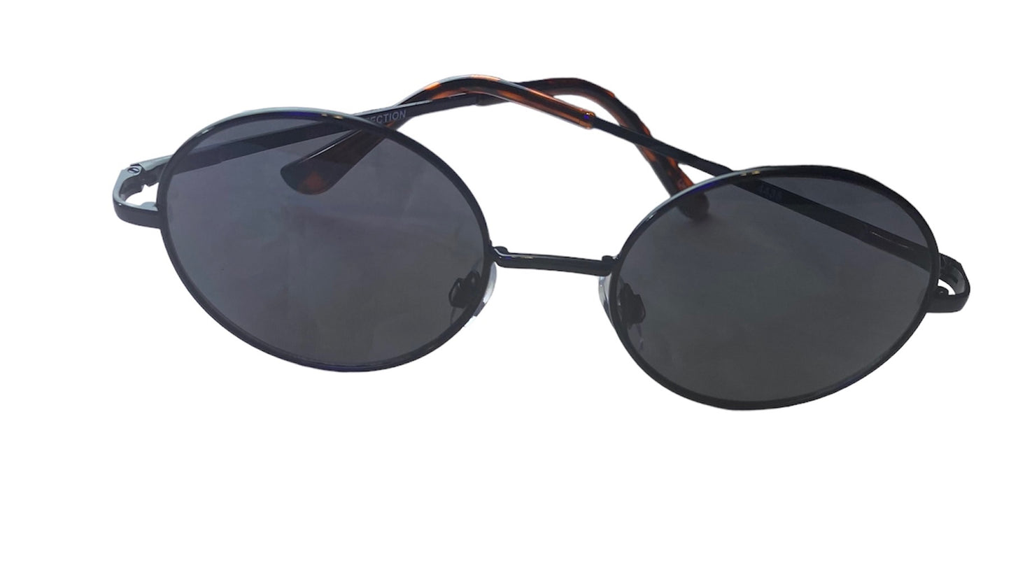 Misty Blue Flat Lens Oval Sunglasses