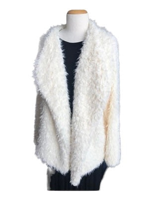 Misty Blue Lola - Fuzzy Lapel One Size Jacket