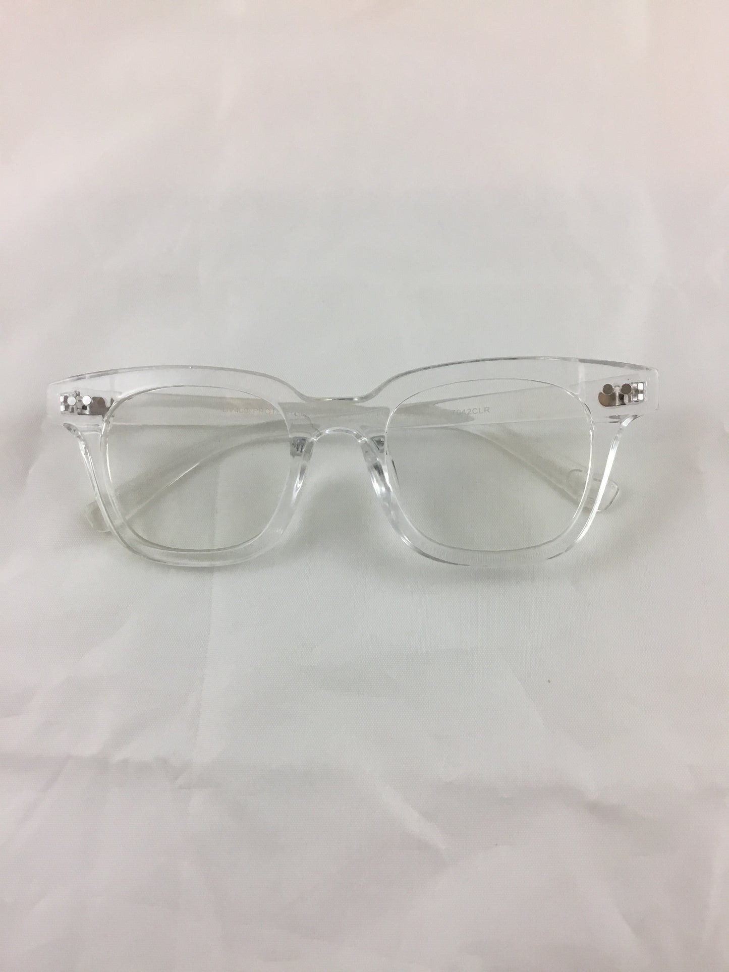 Misty Blue Classic Clear Lens Frame Glasses