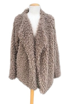 Misty Blue Lola - Fuzzy Lapel One Size Jacket