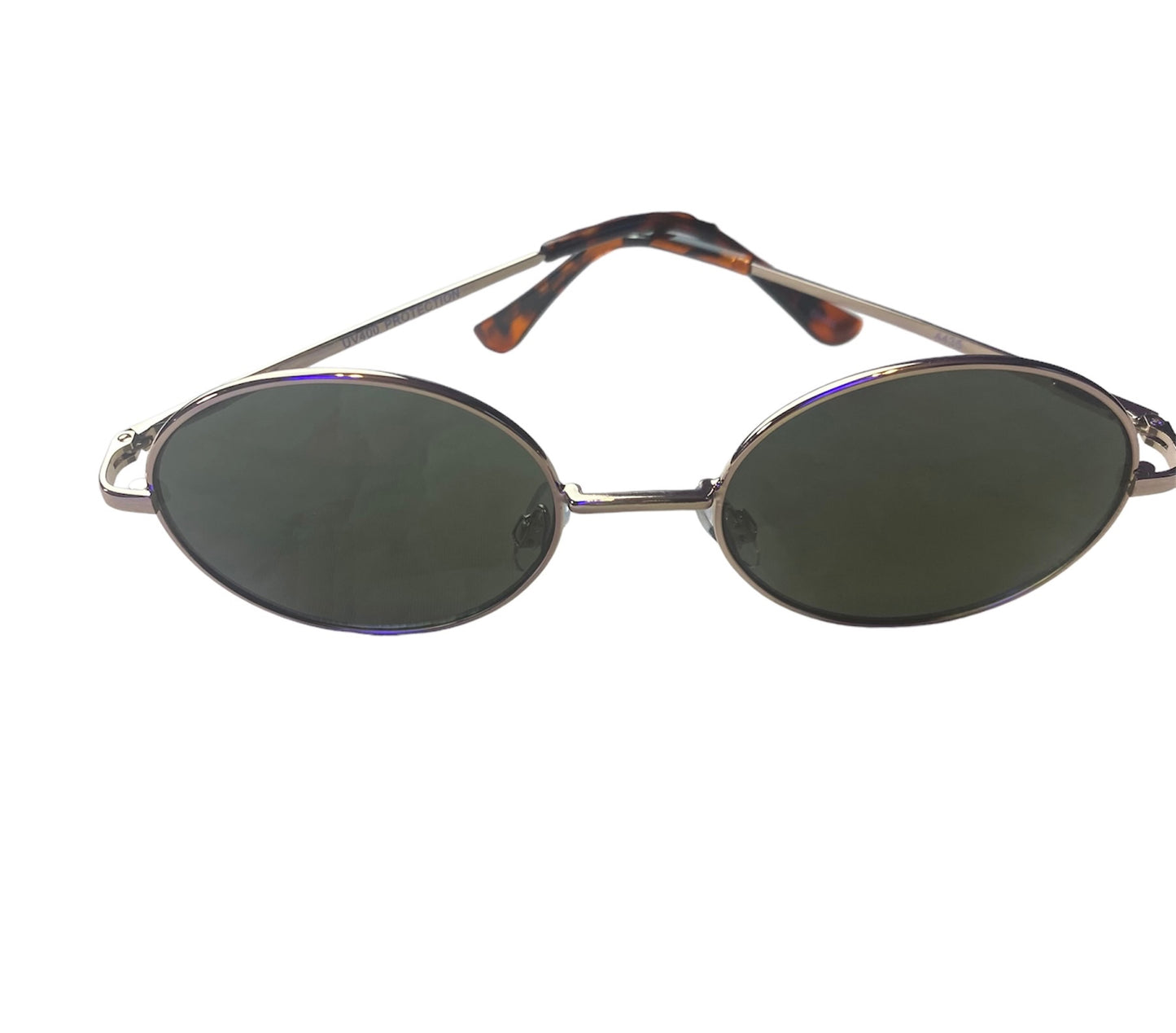 Misty Blue Flat Lens Oval Sunglasses