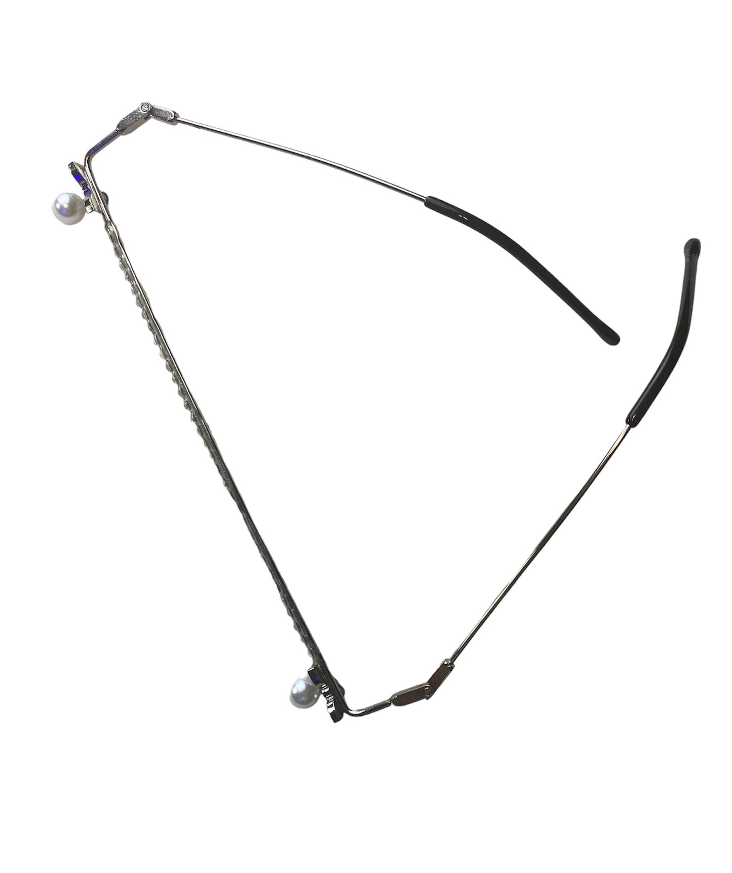 Misty Blue Jeweled Bow Tie Bar Sunglasses