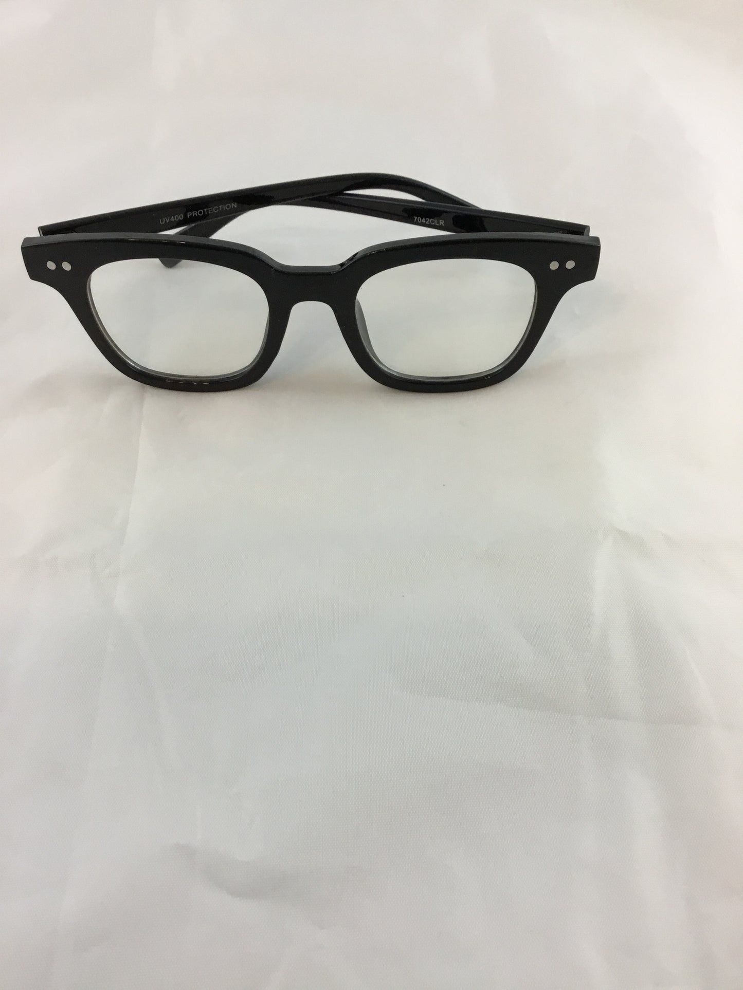 Misty Blue Classic Clear Lens Frame Glasses