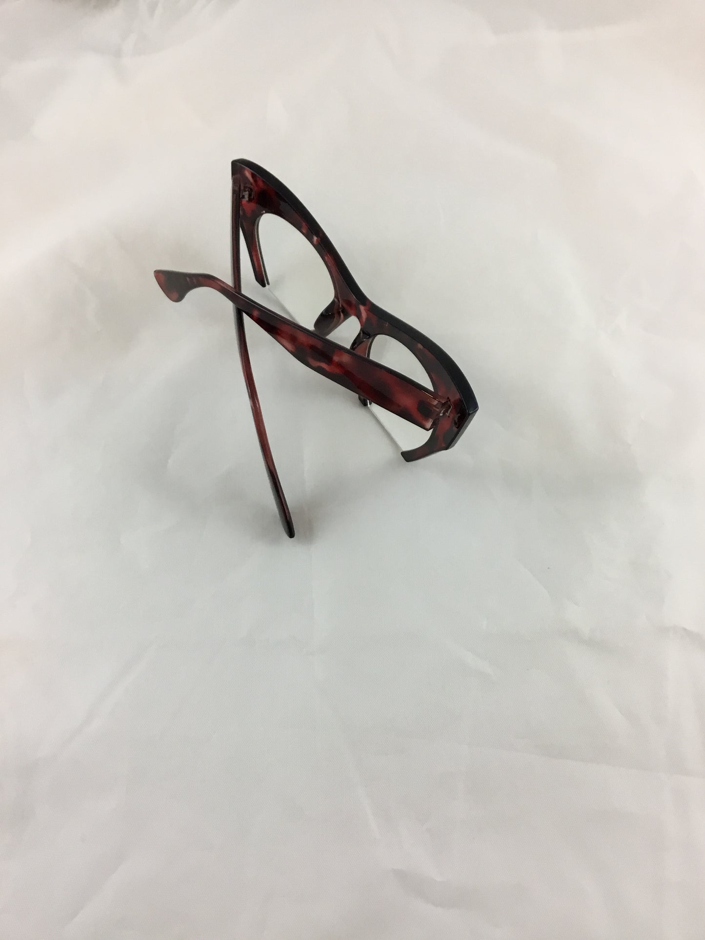 Misty Blue Cat Eye Bottomless Rim Glasses