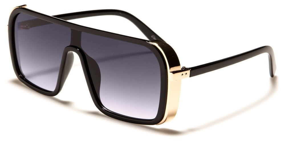 Misty Blue Square Aviator Sunglasses