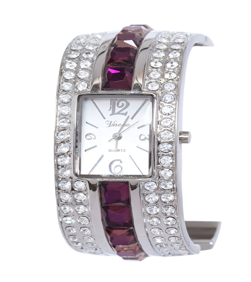 Misty Blue Sybil - Mix Crystals Bangle Bracelet Watch