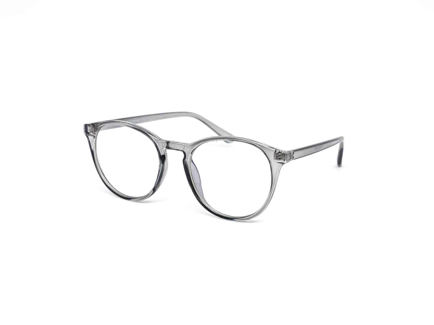 Misty Blue Minimalistic Round Blue Light Lens Glasses