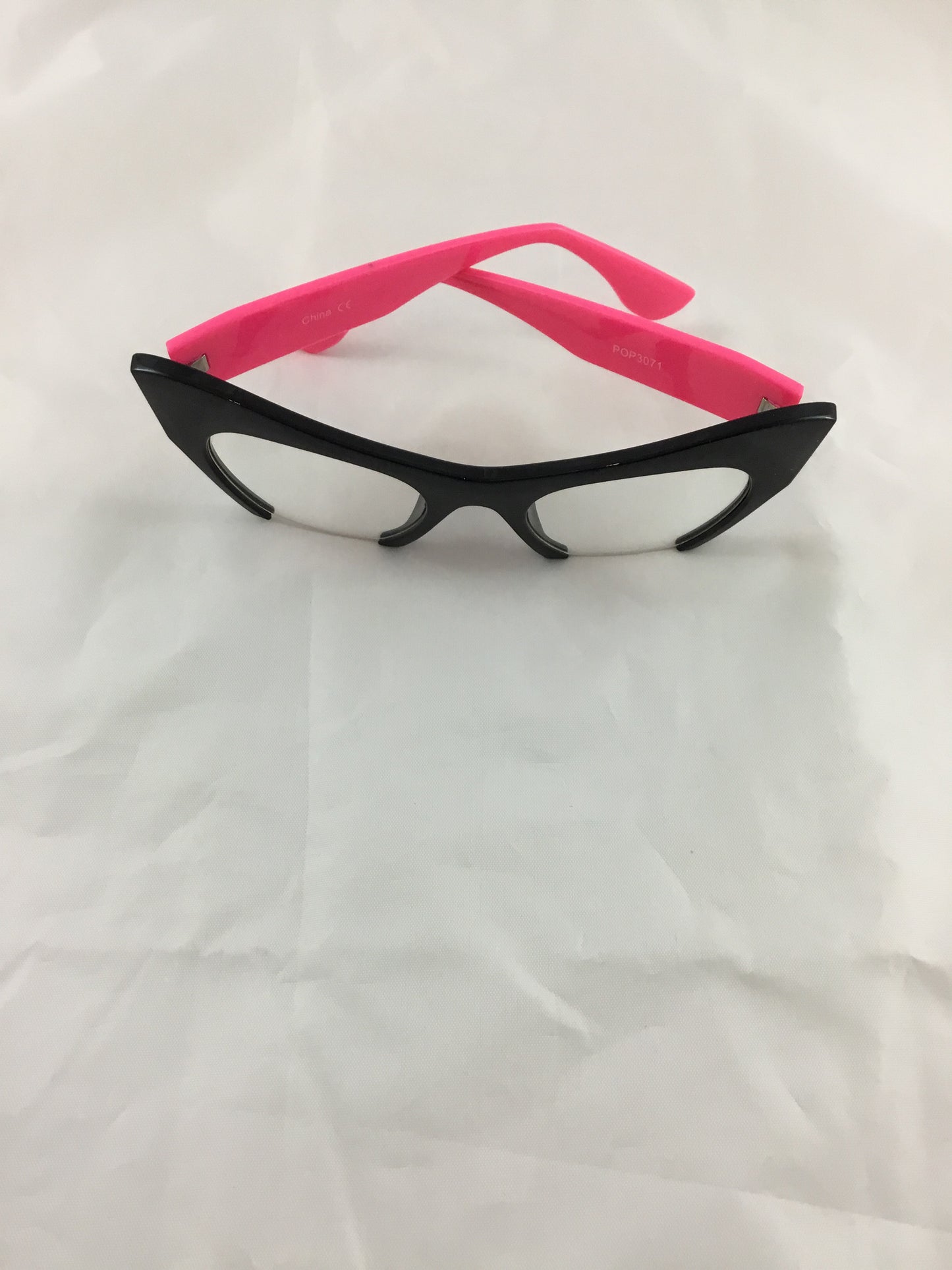 Misty Blue Cat Eye Bottomless Rim Glasses