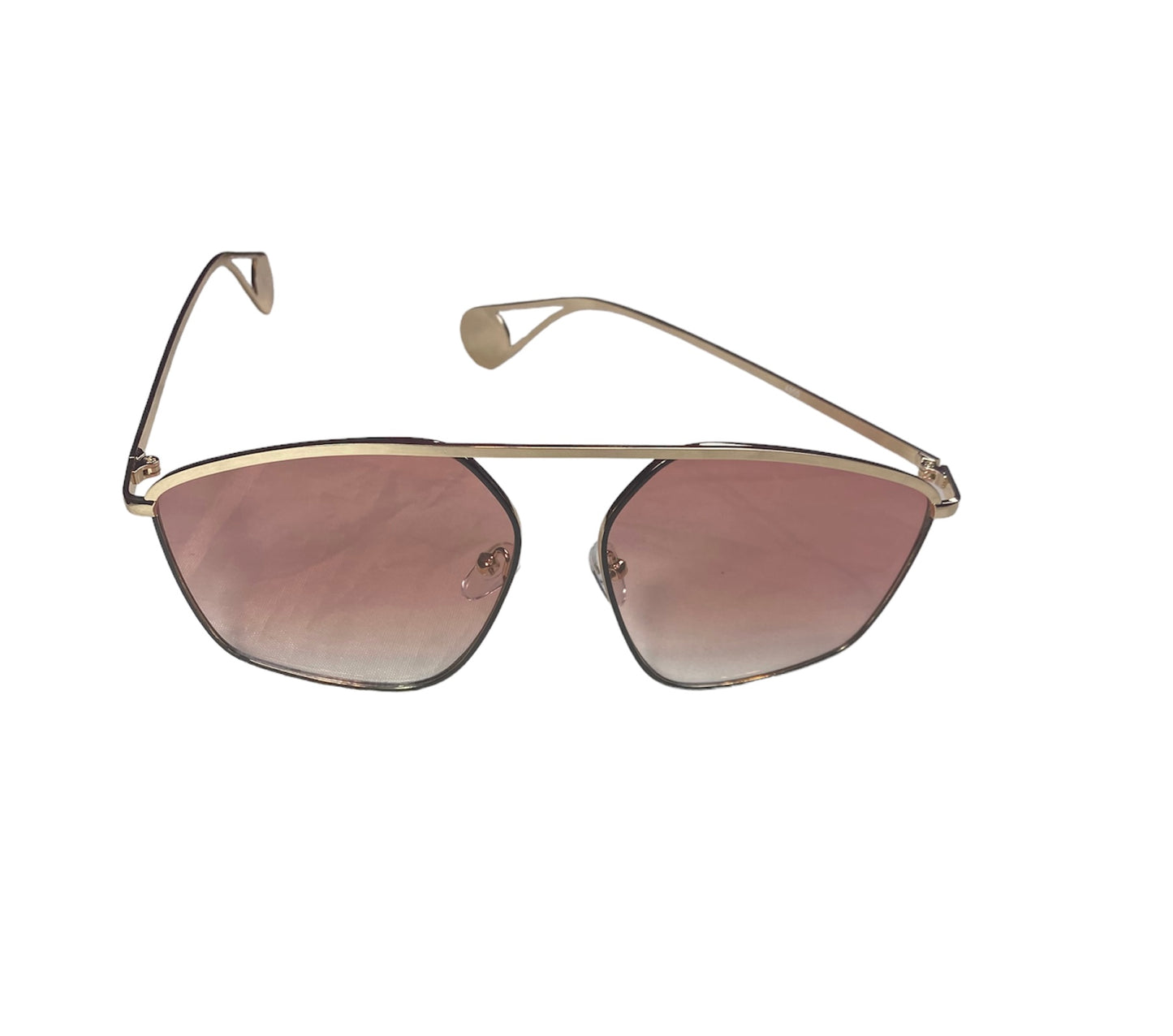 Misty Blue Metal Aviator Colored Lens Sunglasses
