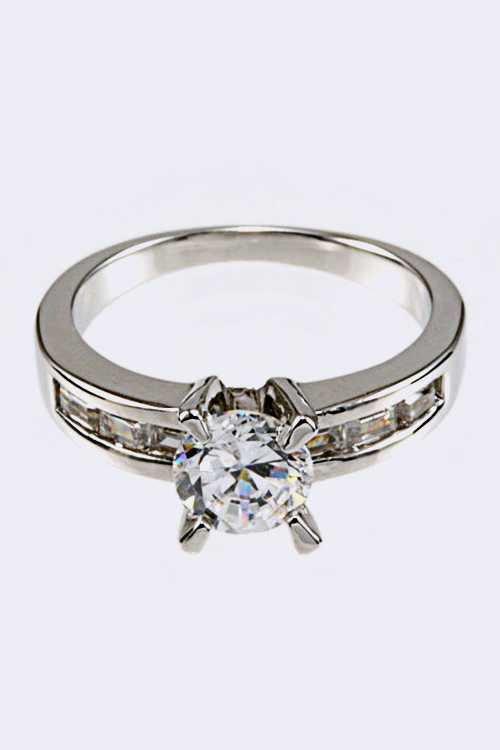 Misty Blue Alexi - Trilogy Engagement Ring