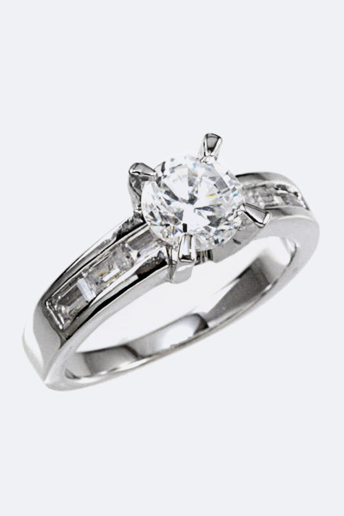 Misty Blue Alexi - Trilogy Engagement Ring