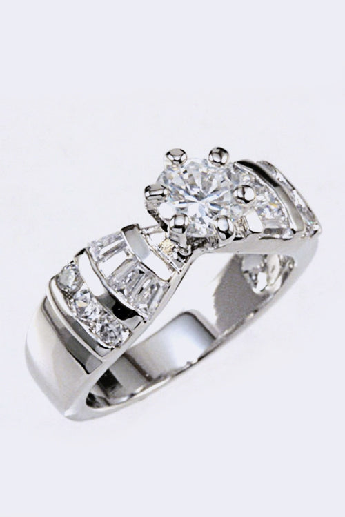 Misty Blue Carlene - Round Center Engagement Ring