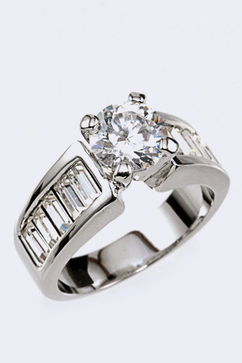 Misty Blue Consuela - Round Center Engagement Ring