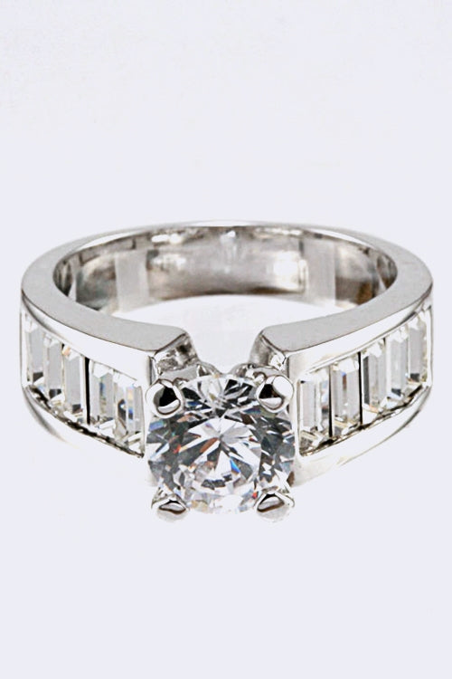 Misty Blue Consuela - Round Center Engagement Ring