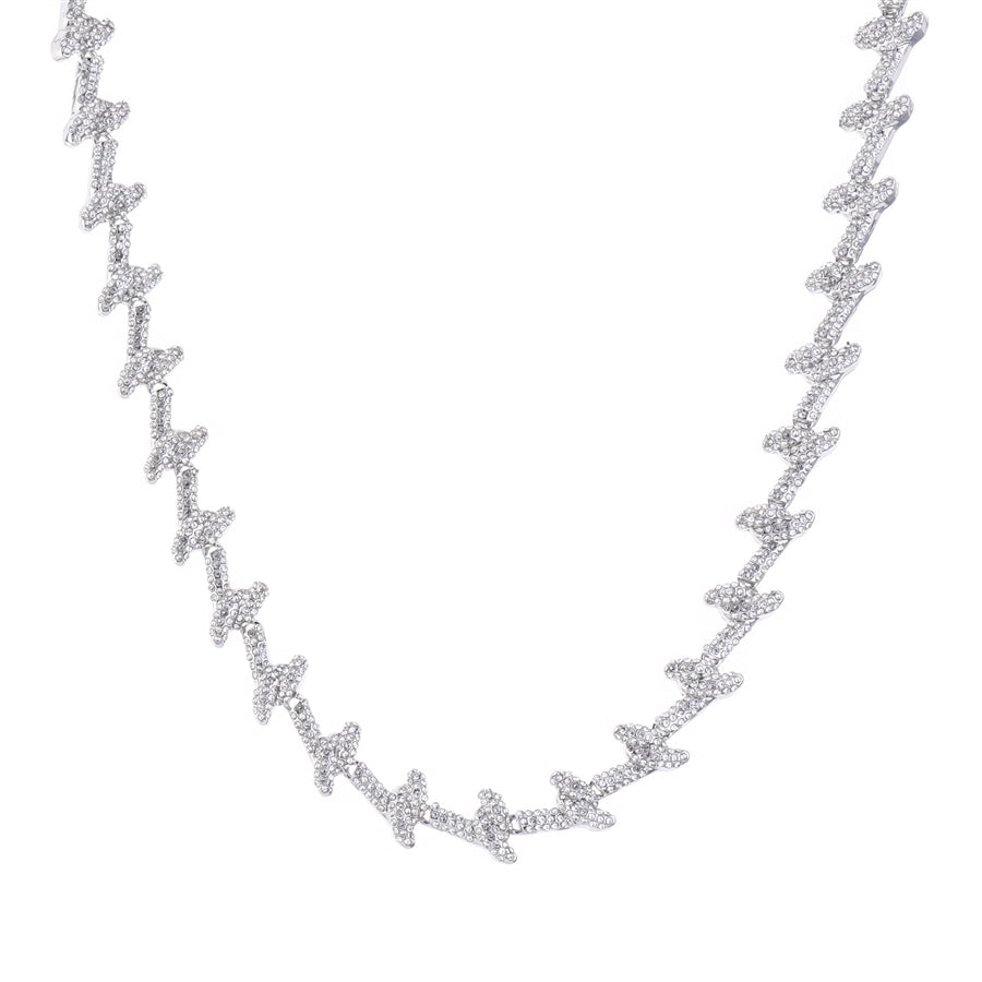 Misty Blue Ross - Ice All Over Stone Knot Necklace & Bracelet Set