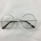 Misty Blue Round Thin Metal Clear Lens Glasses