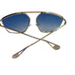 Misty Blue Metal Aviator Colored Lens Sunglasses