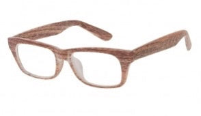 Misty Blue Wood Rectangle Blue Light Filter Glasses