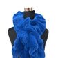 Misty Blue Faux Fun Fur Scrunchy Scarf