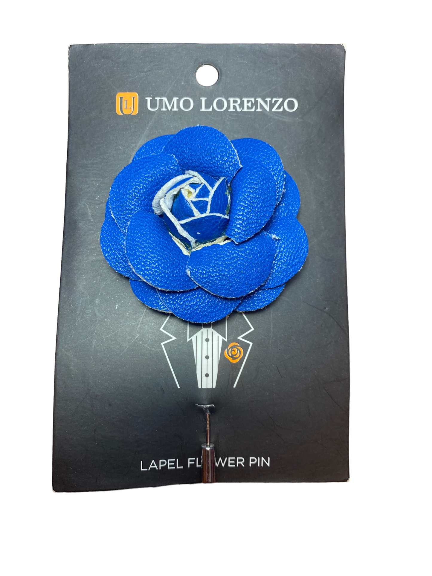 Misty Blue Flower Lapel Pin
